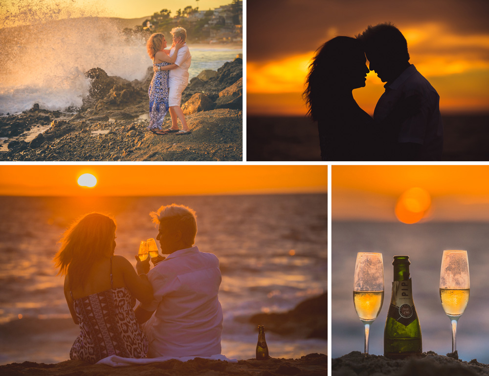 engagement session, laguna Beach, sunset