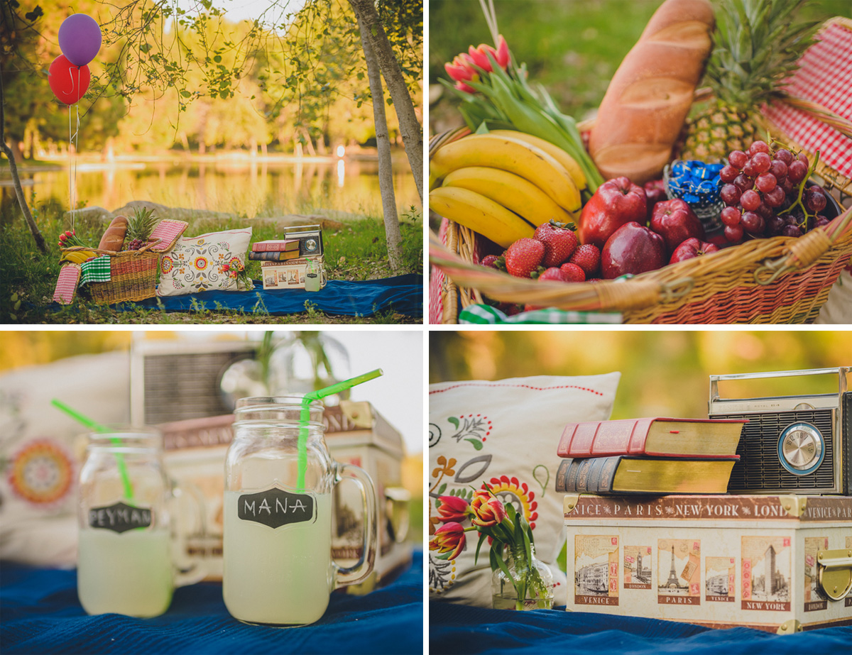 picnic setup at the lakeside