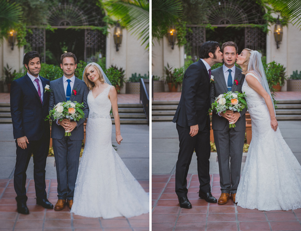 wedding couple and their wedding officiant