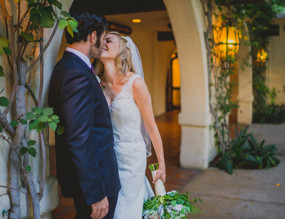 bride and groom - laughing 