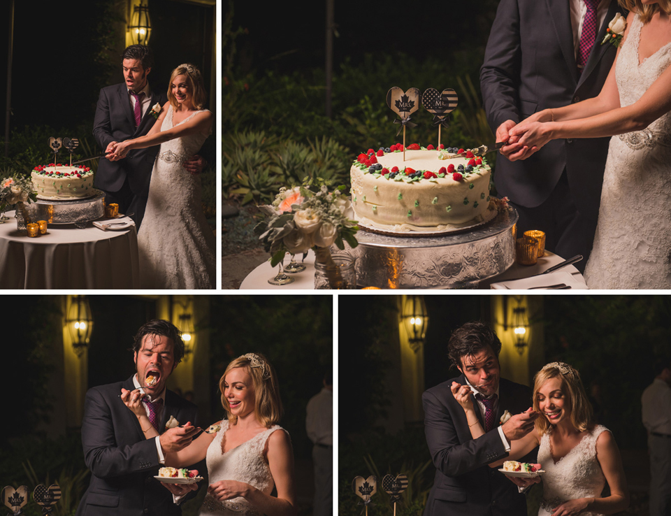 wedding photography - cutting the cake