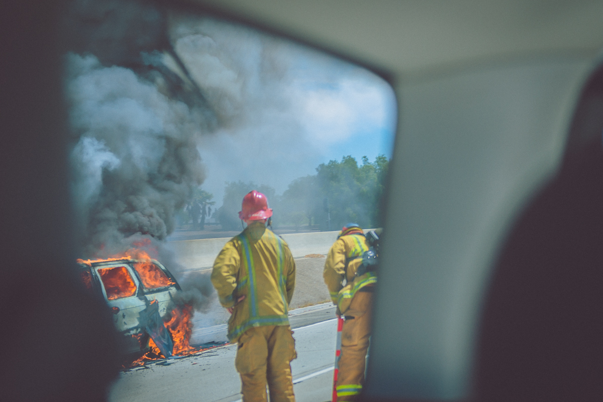 firefighters at work