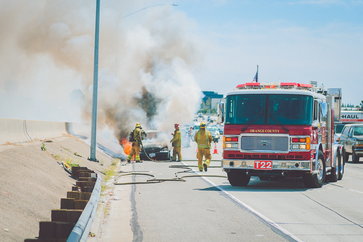 car fire