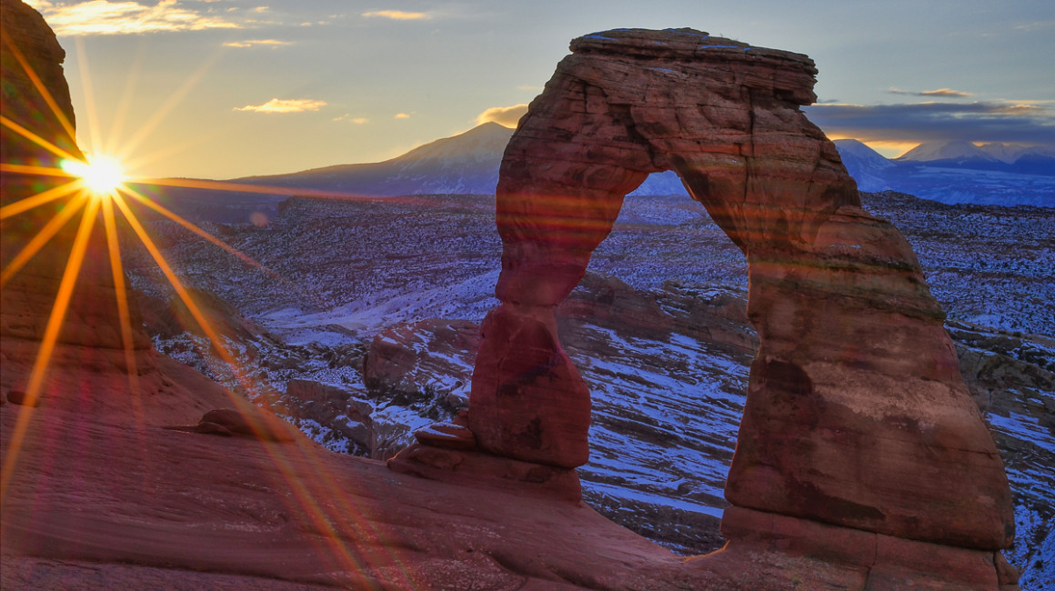 Sunrise at Delicate Arch, Arches National Park, Utah