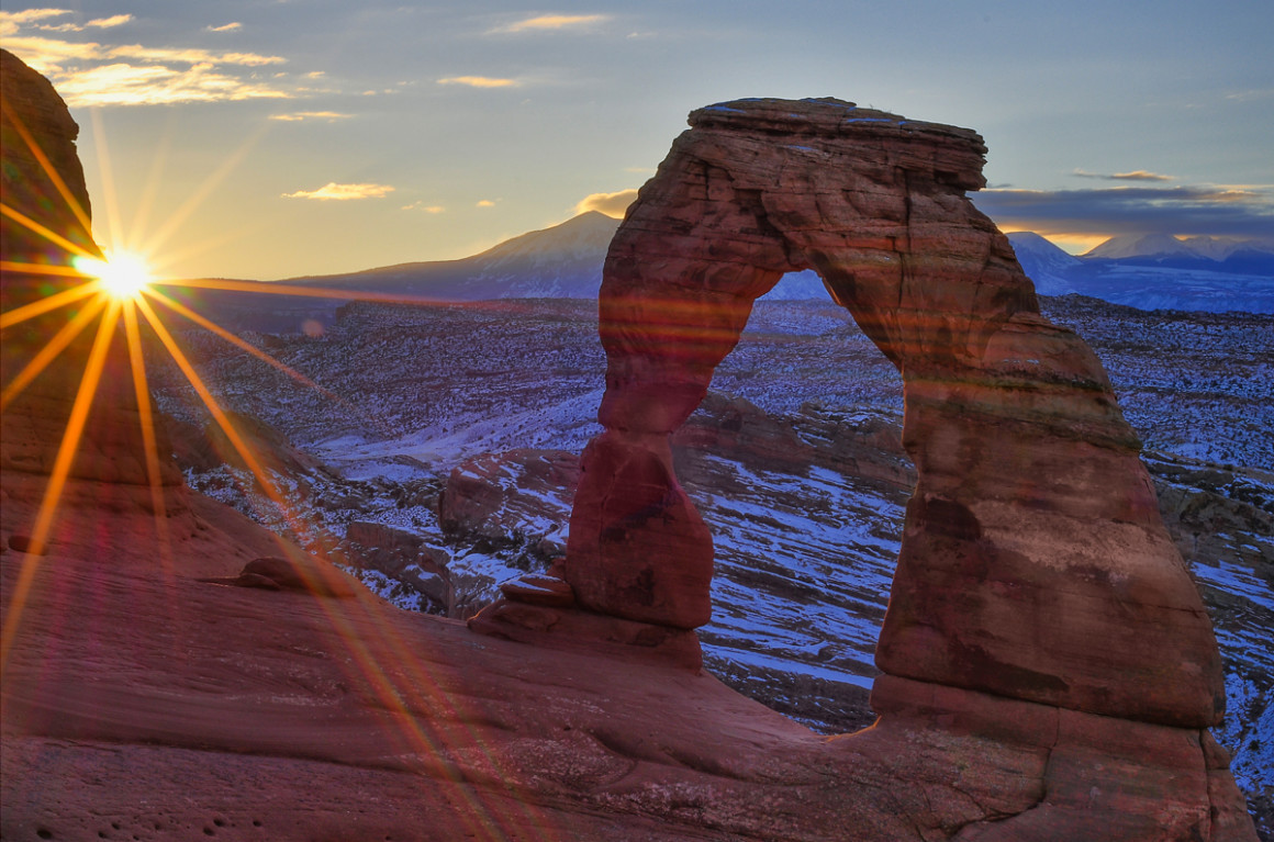 Sunrise at Delicate Arch, Arches National Park, Utah