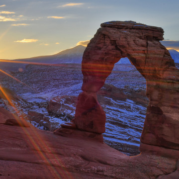 Sunrise at Delicate Arch, Arches National Park, Utah