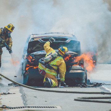 car fire